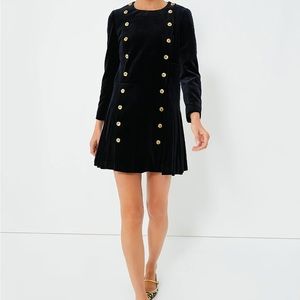 Navy Velvet Whitney Dress